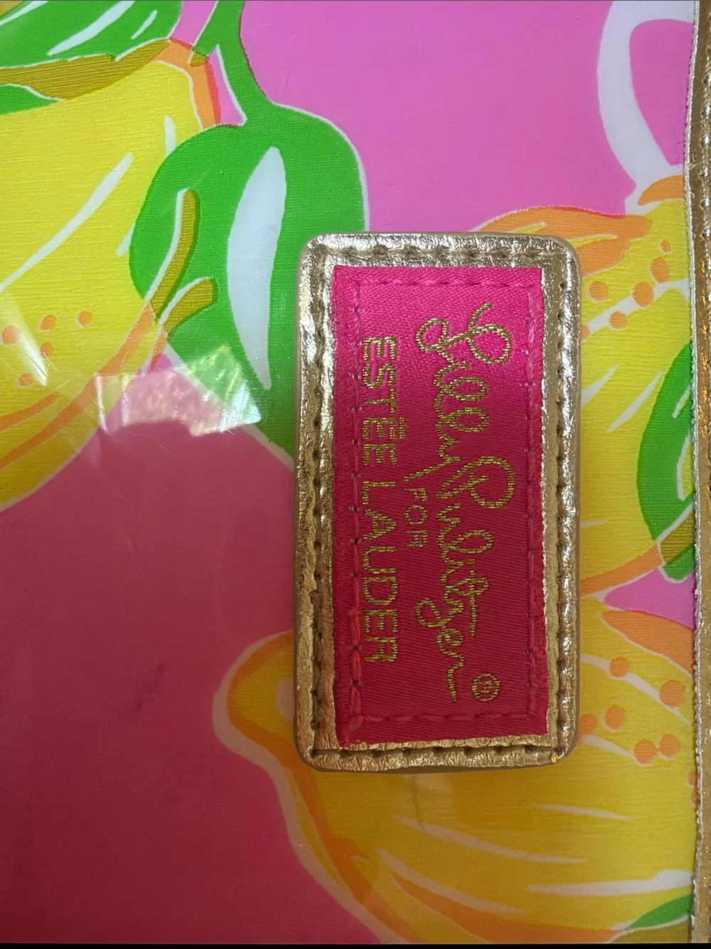 Lilly Pulitzer x Estée Lauder Pink Floral Tote Bag